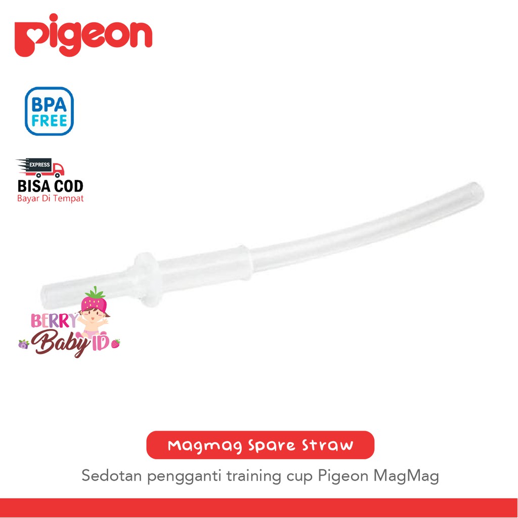 Pigeon Magmag &amp; Petite Spare Straw Sedotan Pengganti Botol Minum Bayi Berry Mart