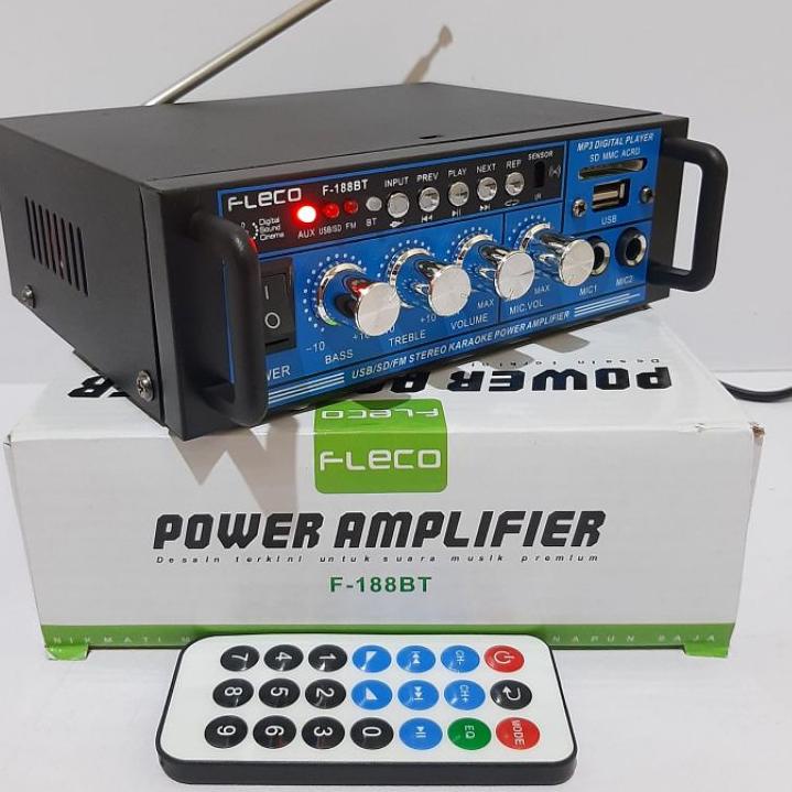 Recomend ✅fleco f188BT power amplifier digital karaoke 600watt original   Power Amplifier Fleco F-188BT - Ampli Fleco 188BT - Ampli BluetoothDetail produk dari Amplifier FLECO F-188BT Bluetooth Stereo Karaoke + Mp3 player + FM Radio gmc niko jbl polytron