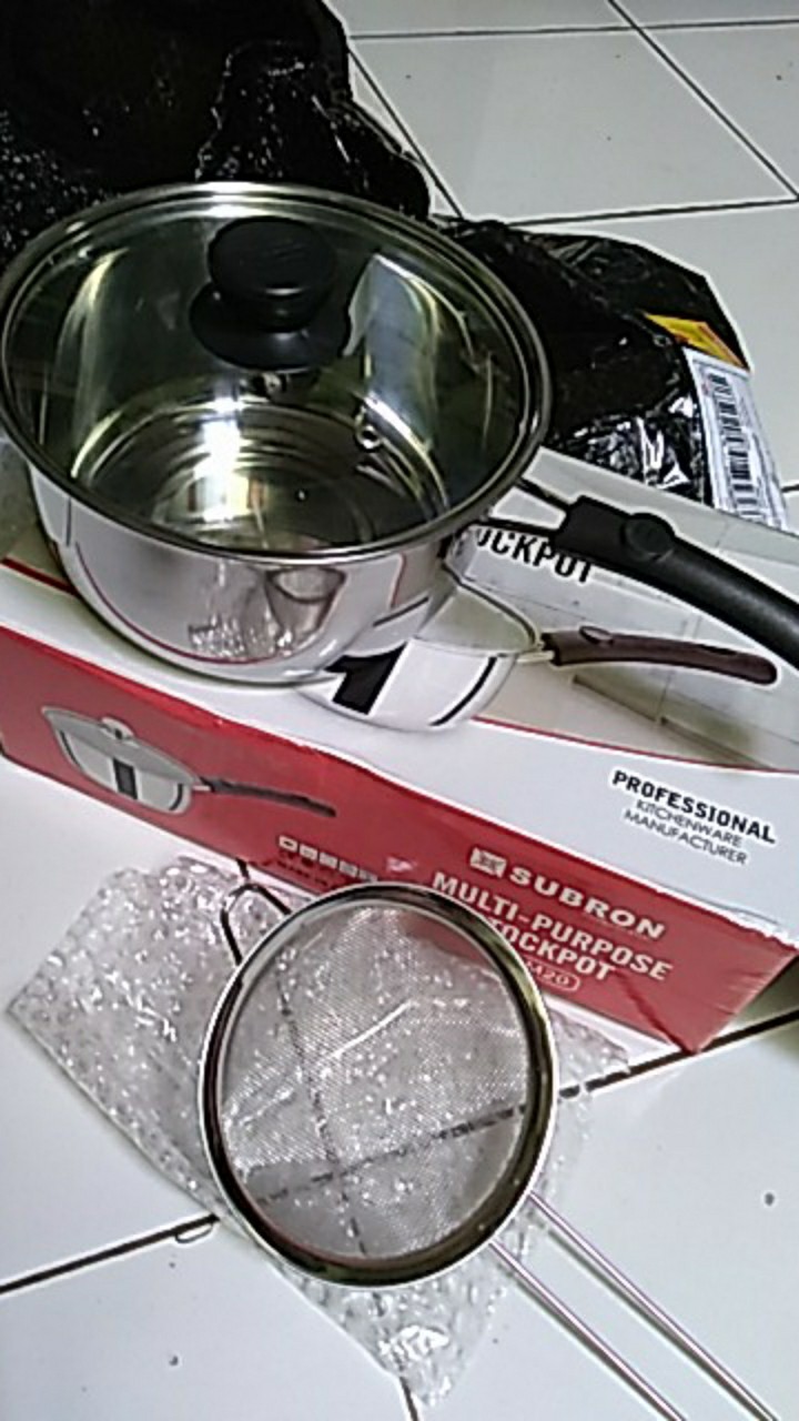 Panci Susu Milk Pot 20cm Tutup Kaca Stainless Steel Murah