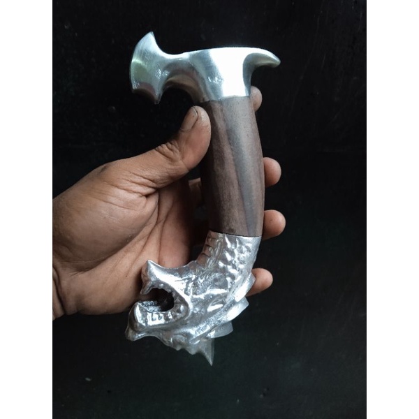 gagang handle untuk  golok pedang motip naga