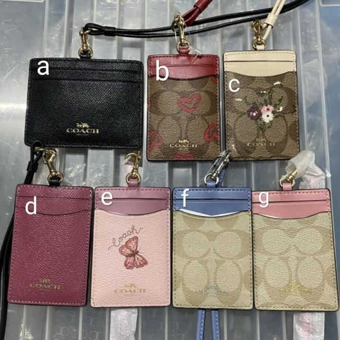 

coach lanyard id card original