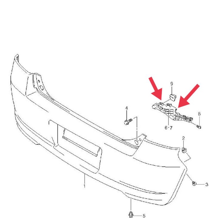Bracket Breket Bumper Belakang Suzuki SWIFT thn 2008-2011 Original SGP