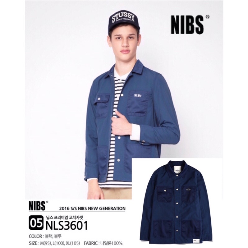 jaket second original branded / jaket bekas branded / Nibs Snap Button Chore Shirt Jacket