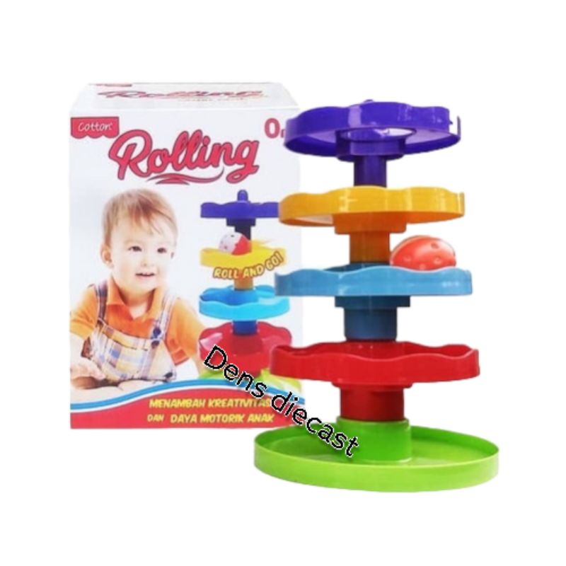 mainan bayi rolling roll and go