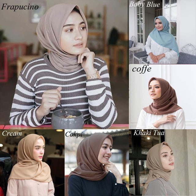 HIJAB SEGI EMPAT BELLA SQUARE POLYCOTTON PREMIUM / JILBAB BELA SQUARE 12PCS MUAT 1KG-6