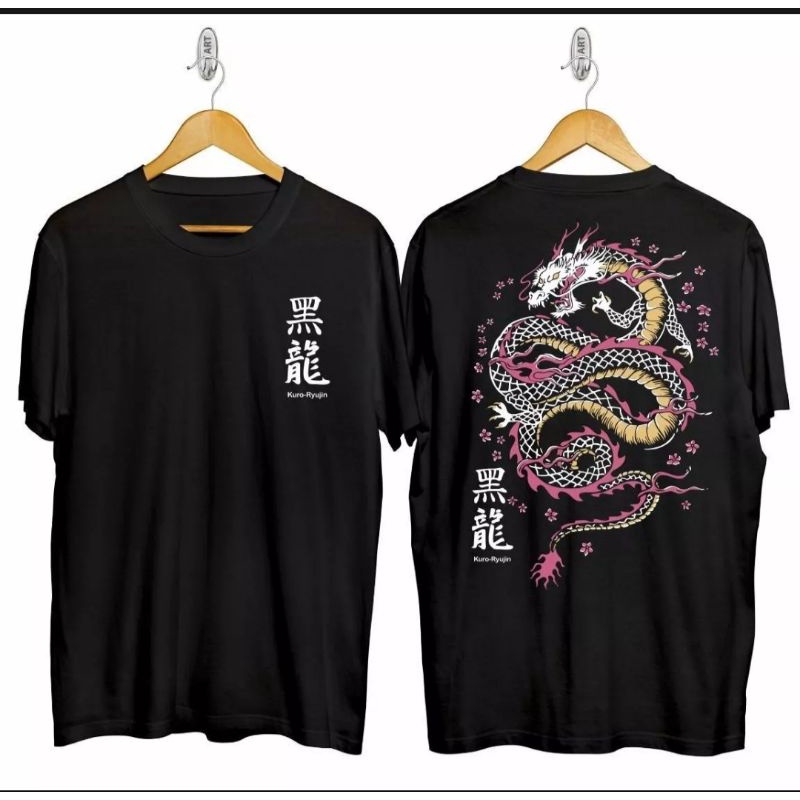 KAOS DRAGON KURO RYUJIN / KAOS DISTRO KEREN
