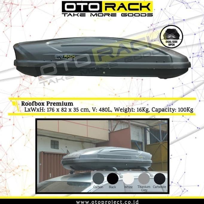 Roof Box / Roofbox Otorack Premium Series Otoproject 480L - Putih .
