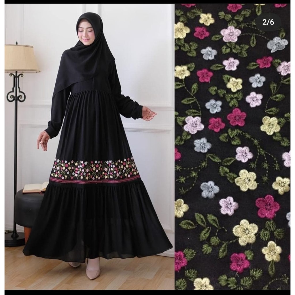 ( S M L XL XXL XXXL 5L ) NEW FASHION MUSLIM AMARA BORDIR | GAMIS JUMBO