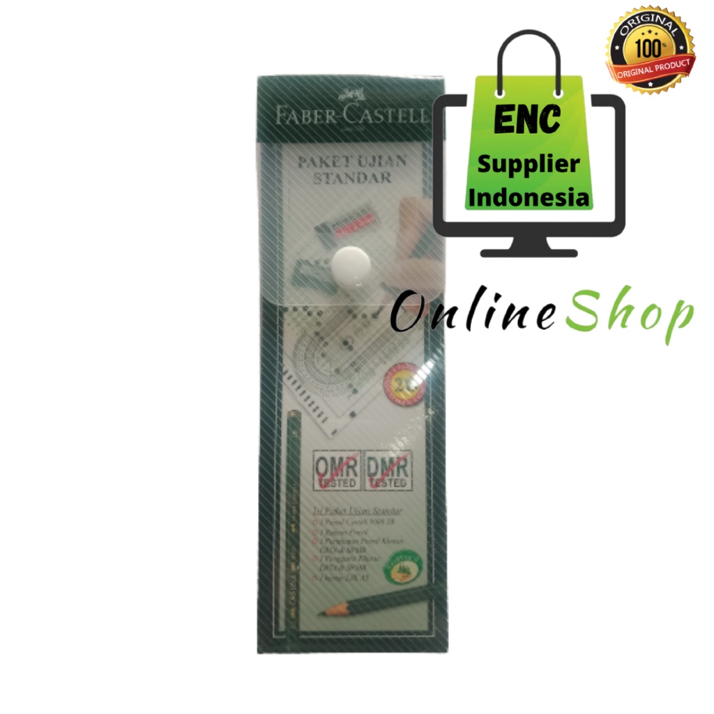 

HJK fabercastell 1 paket Pensil ujian standar II faber castell exam TAB lengkap per set - enc.sup