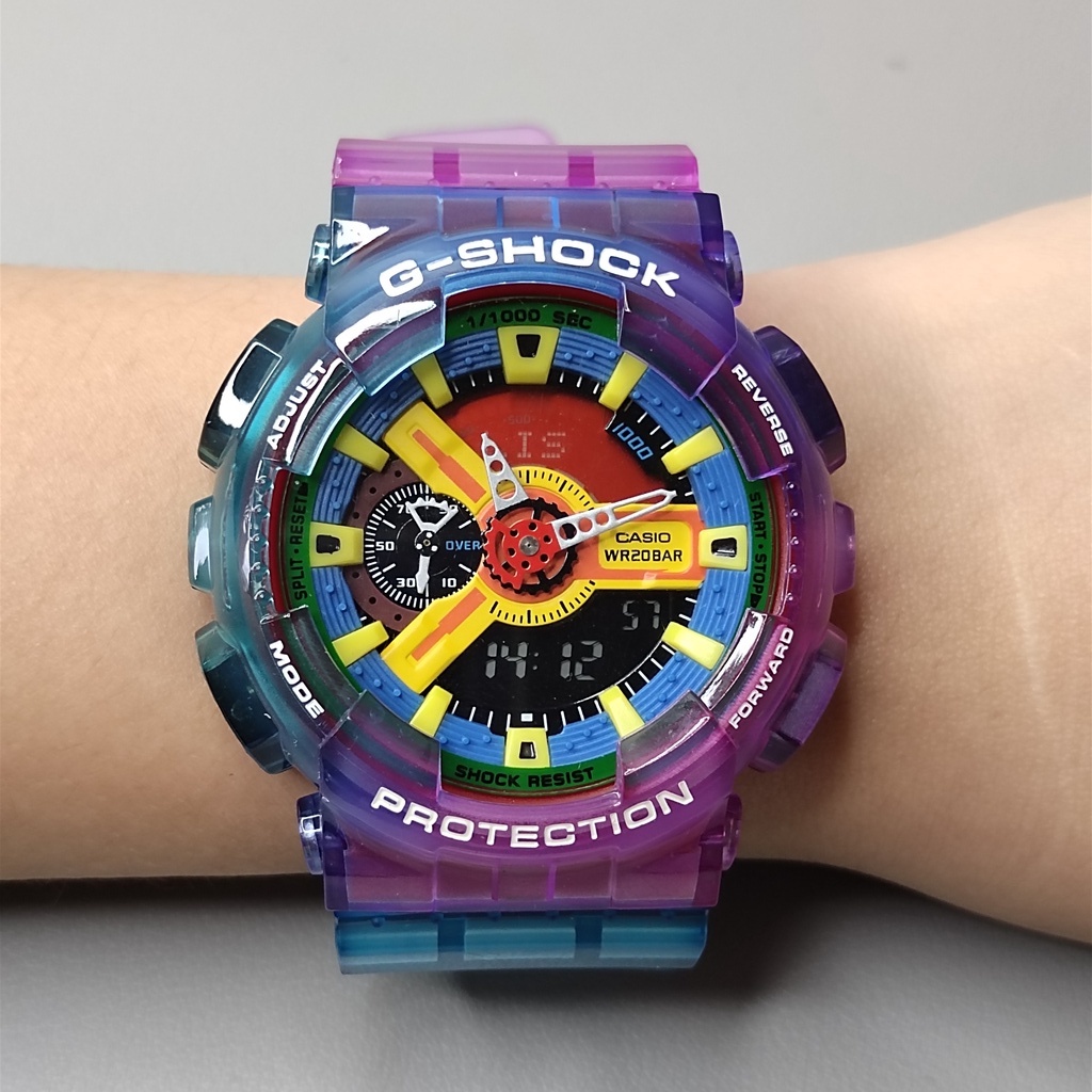 G Shock Custom Pria Wanita Rainbow Special Colors Edisi Terbatas Jam Tangan Rainbow Camouflage Pria Wanita Terbaru 2022