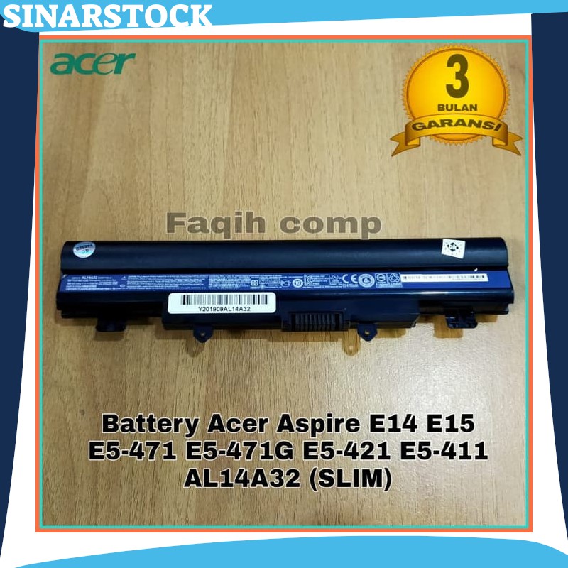 Baterai Laptop Original ACER Aspire E5-471 E5-471G E5-511 E5-511G