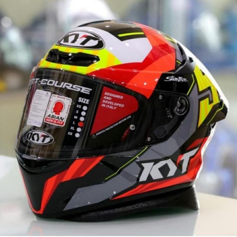 Jual Helm KYT TT Course FLUX Jaume Masia Original / TTC Jaume Masia