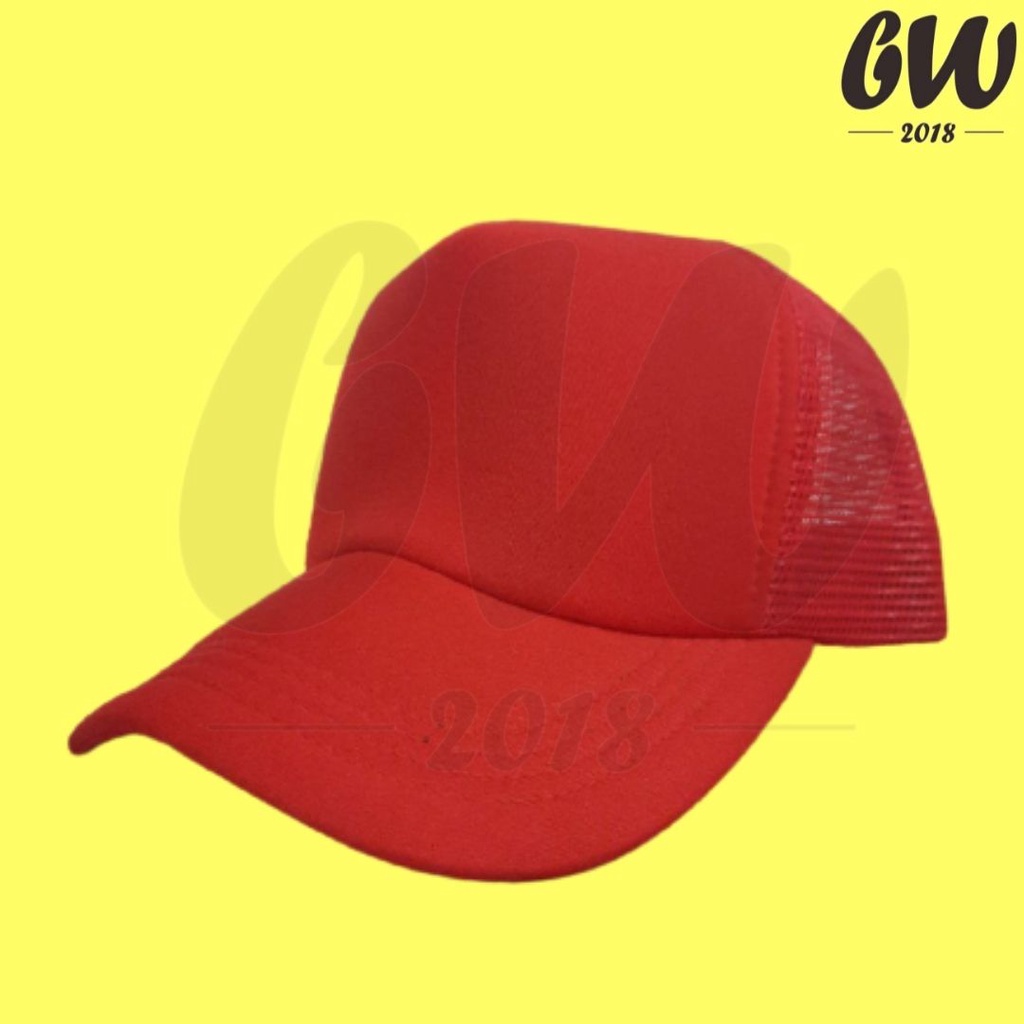 Topi Jaring Trucker Polos Kombinasi Pria Wanita Premium Dewasa