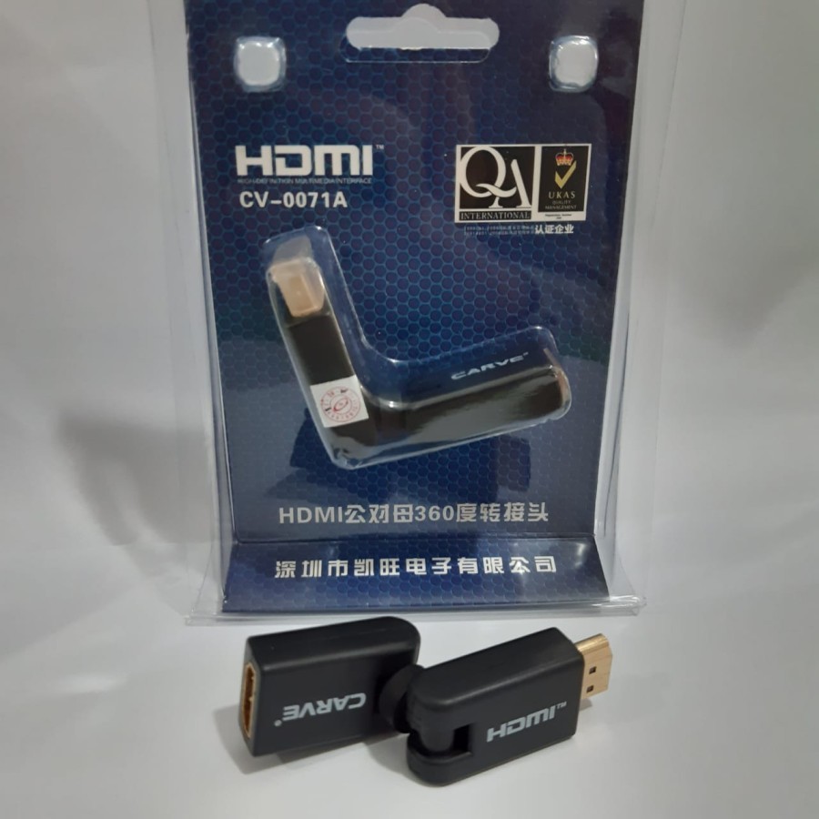 Konektor HDTV Extension 360 Derajat Elbow HDTV Male To HdTV Female CV-0071A