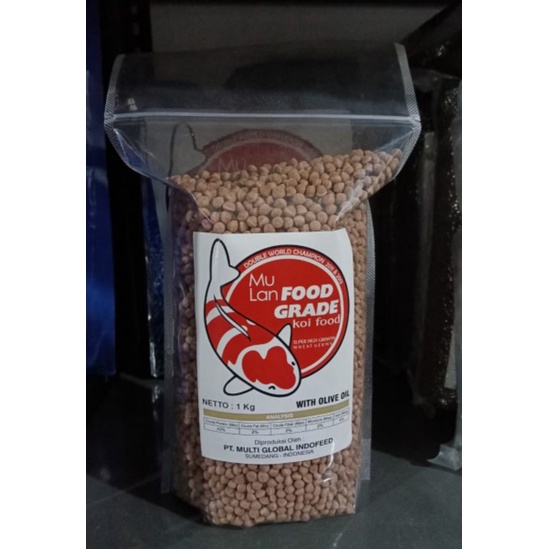 Pakan Koi - MULAN KOI FOOD, GROWTH size M Floating - Kemasan Repack 1kg