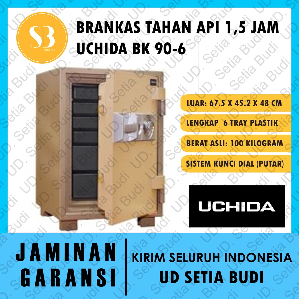 Brankas Tahan Api 1 Rak Non-Alarm Uchida BK 90 6