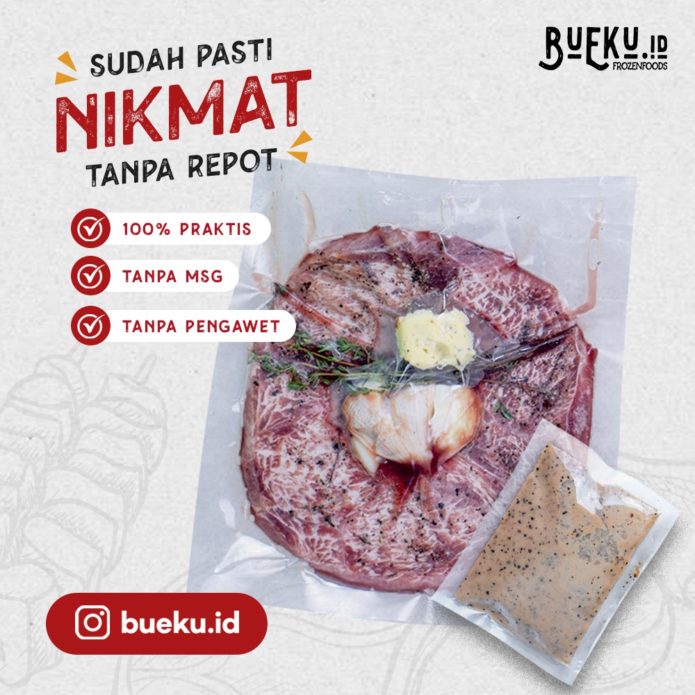 

RIB EYE STEAK/SIAP MAKAN/FROZEN FOOD.