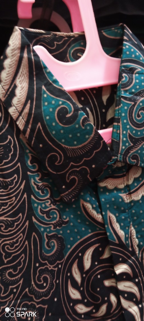 Nailo Batik Hrb026 Kenongo Kemeja Tosca Pendek Pekalongan Padi M L Xl Sogan Tulis Halus Kemeja Batik