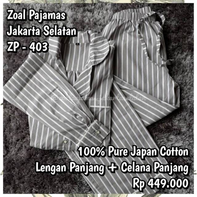 [NEW] ZOAL PAJAMAS by Nikita Mirzani - GREY STRIPES (ZoalPajamas by NikitaMirzani)