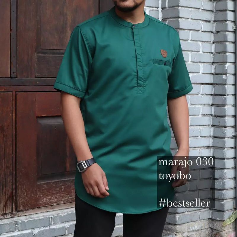 Koko kurta hamzah lengan pendek bahan toyobo fodu