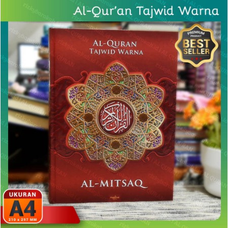 AL QURAN AL MITSAQ A4 TAJWID WARNA BEST SELLER