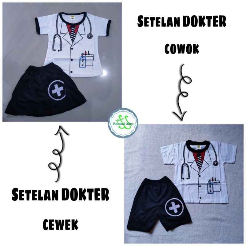 setelan anak cowok 1 2 tahun profesi dokter doctor