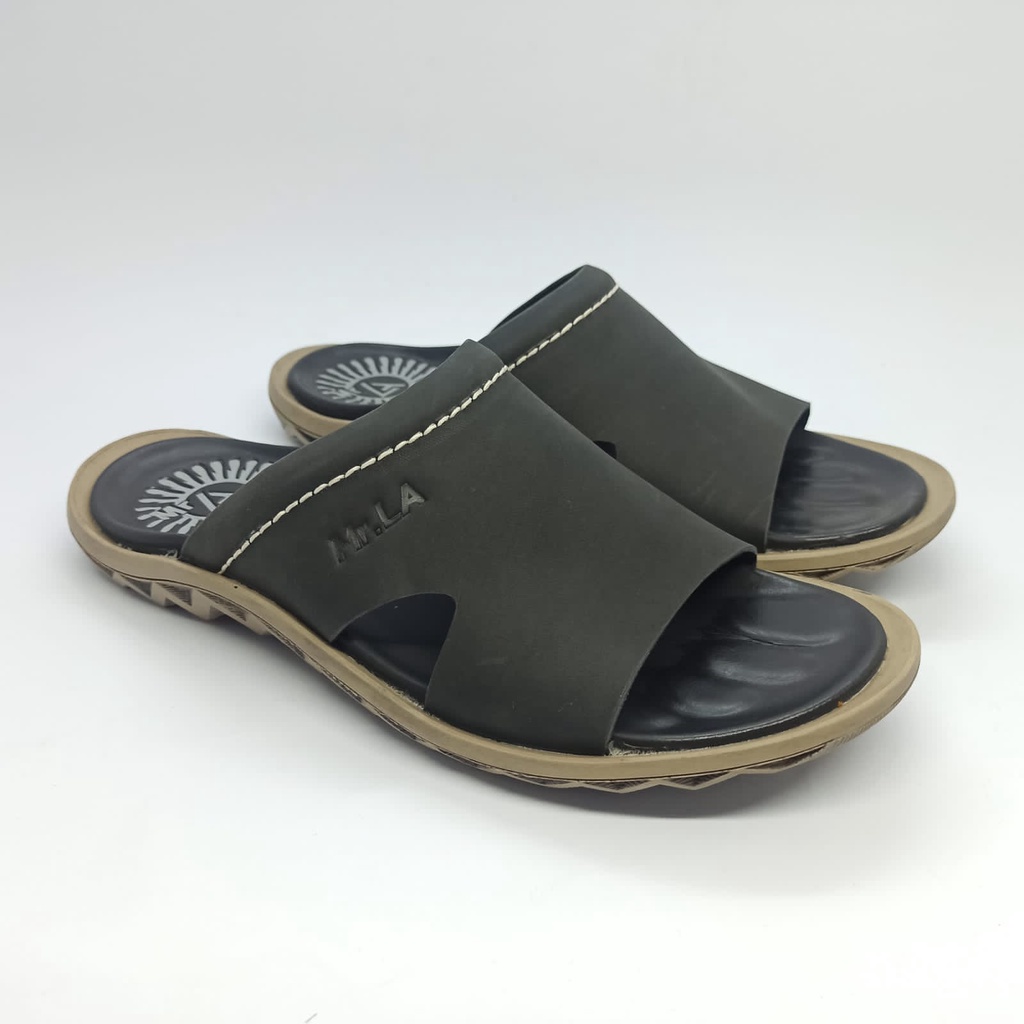 Sandal Slip On Pria Kulit Mr. LA Sendal Slide Cowok Casual BN 703