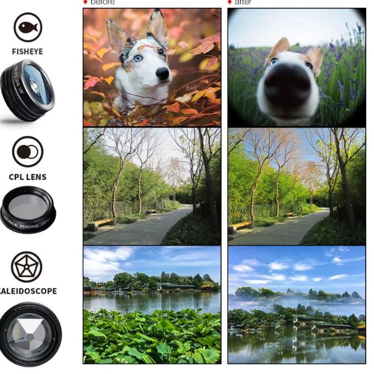 COD Lensa Hp Universal HD Wide Makro Telephoto Fisheye CPL [KODE 2605]-4