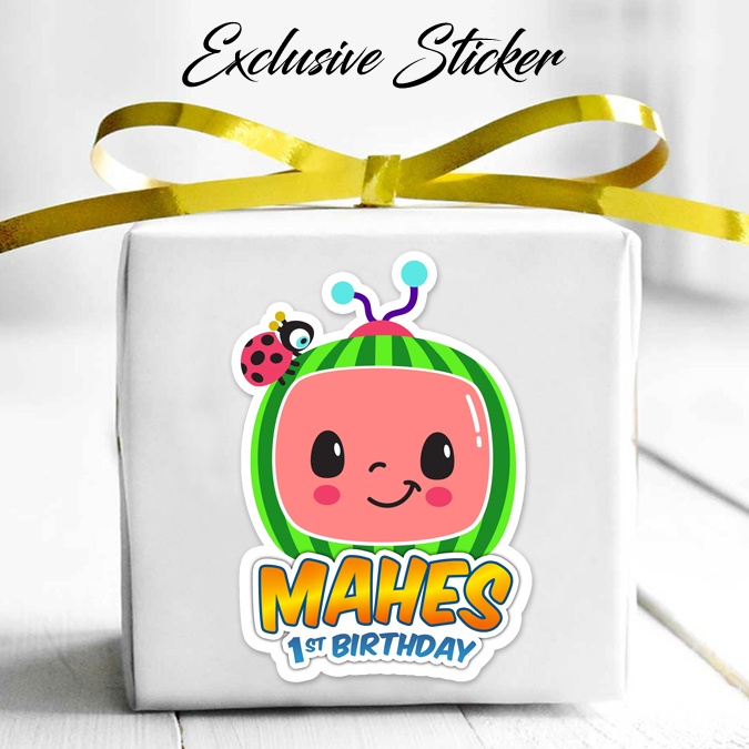 

50 STIKER / STICKER COCOMELON 2-6 ULANG TAHUN / ULTAH / BIRTHDAY