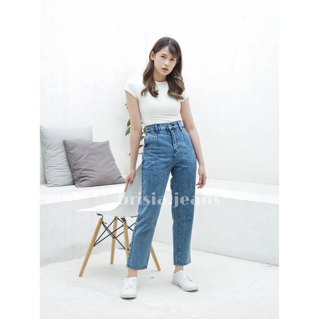 BRISIA JEANS - STELLA Highwaist Boyfriend Jeans - Size 27-34 / Bigsize Jeans Boyfriend