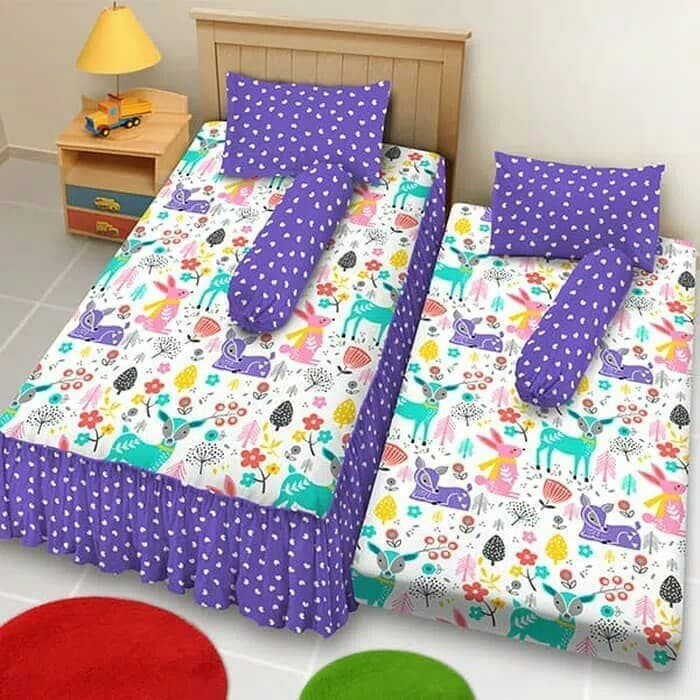 Murah  Sprei Sorong Rumbai / flat (2 in 1) Kintakun Uk 120 Animal