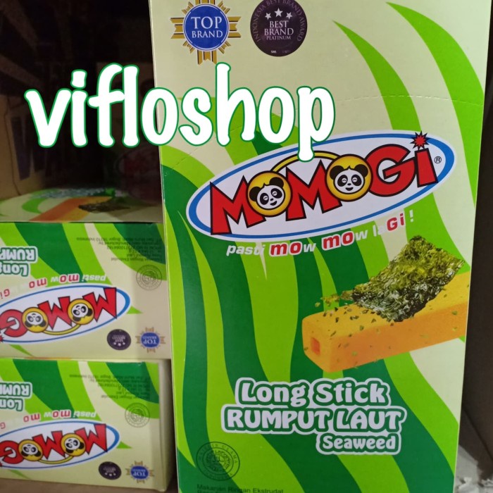 

Wafer-Biskuit- Momogi Long Stick Rumput Laut (Box Isi 10) Momogi Seaweed -Biskuit-Wafer.