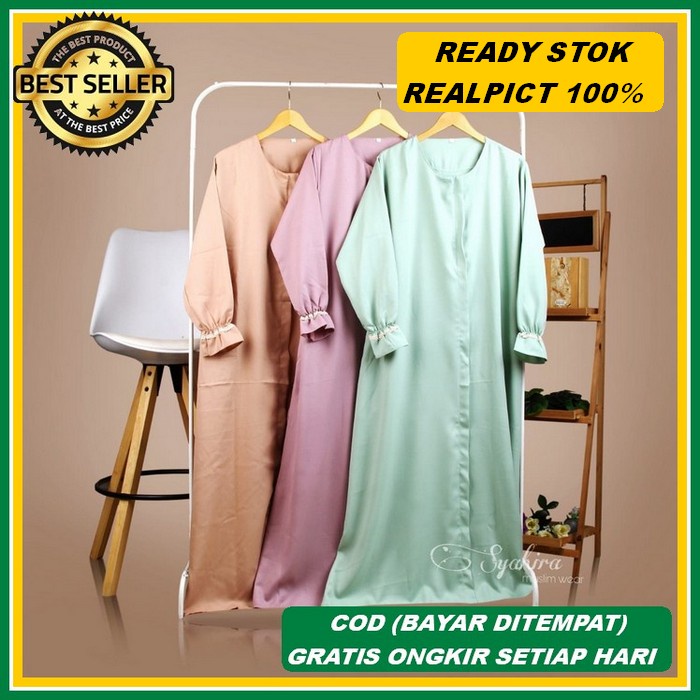 Baju Gamis Pesta Big Size Muslim Wanita Harian Kekinian Terbaru 2021 Kaos Rajut Knit Jumbo Ld 110 Ld