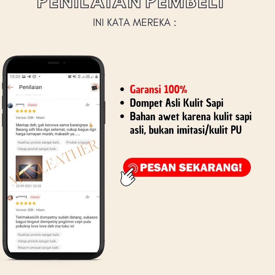 Terbaru.. Dompet Pria Kulit Asli Azure Wallet Kulit Sapi Asli Dompet Kulit Pria Dompet Asli Garut