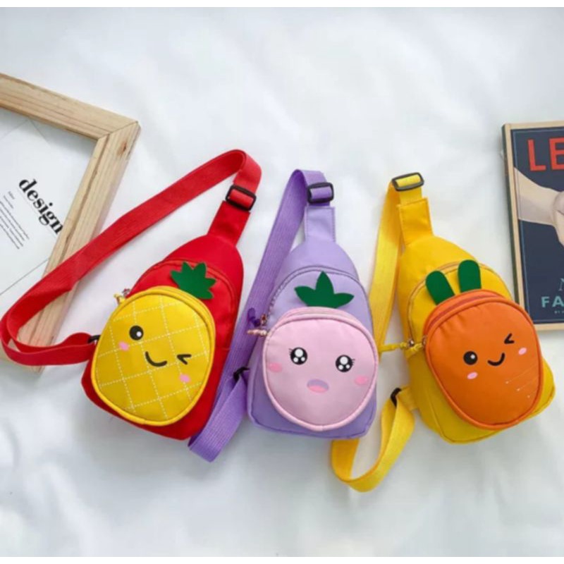 Tas Anak Vegetable Tas Slempang Anak Laki Perempuan Sling Bag Anak