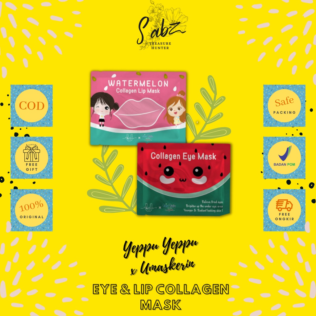 Collagen Eye Mask / Lip Mask Umaskerin x Yeppu Yeppu by Kiyowo