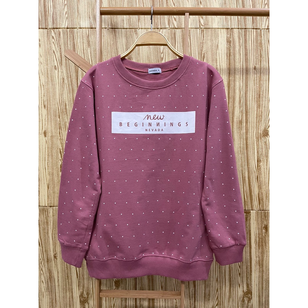 Sweater Cewe NEVADA Polkadot // Sweater Wanita Murah-Dusty Polka
