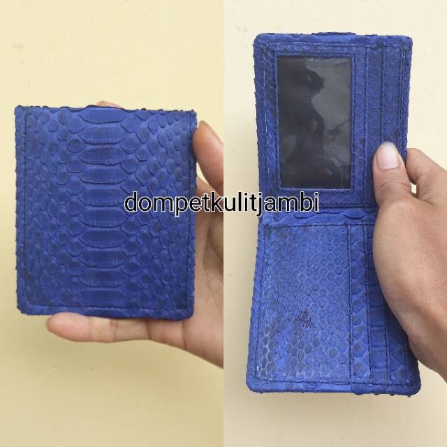 dompet bifold kulit ular phyton asli