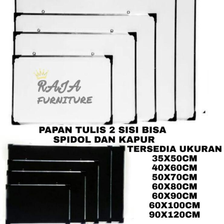 

Hot Sale PAPAN TULIS GANTUNG/ WHITEBOARD 2 SISI SPIDOL DAN KAPUR 35X50 40X60 50X70 60X80 60X90 90X120 ,,