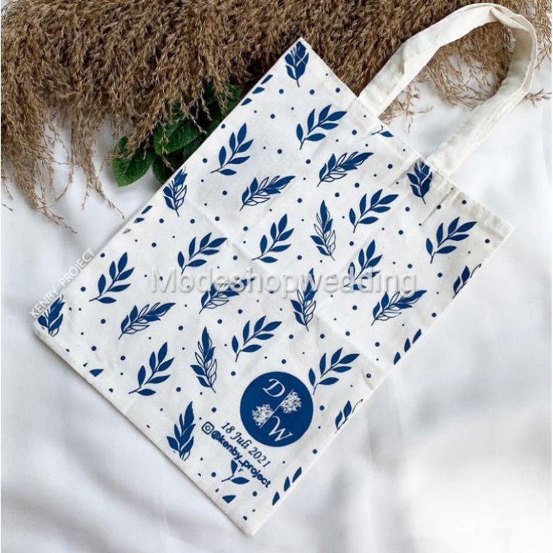 Souvenir Totebag Blacu Pernikahan Wedding