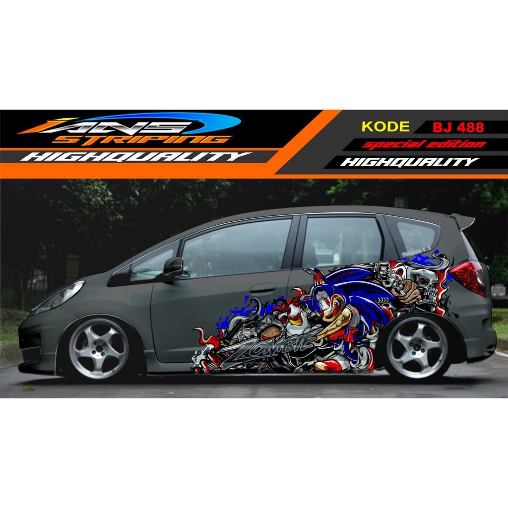 STICKER VARIASI MOBIL JAZZ, BRIO, AGYA, YARIS, SWIFT / DECAL STICKER MOBIL / STIKER MOBIL TERBARU