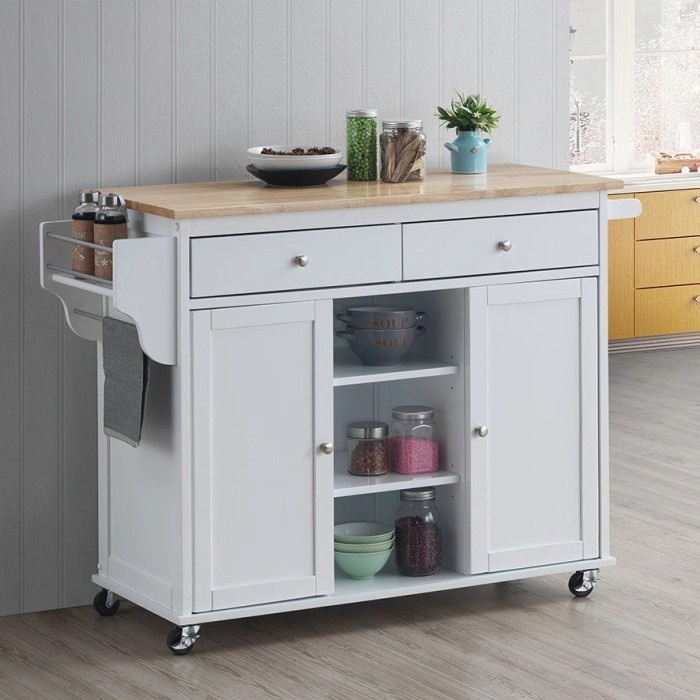 lemari dapur kayu / island table minimalis - kayu mahoni