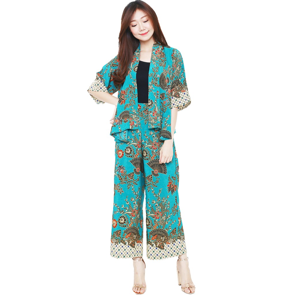 Batik Flike Store Couple Set Pria dan Wanita Tosca King Fan