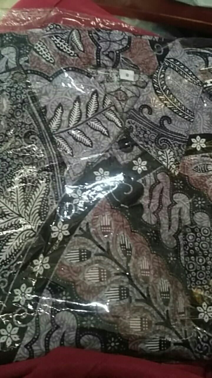 Batik Couple Ayah Dan Anak Lapis Furing Bahan Katun Halus Primisima 40s Warna Ungu