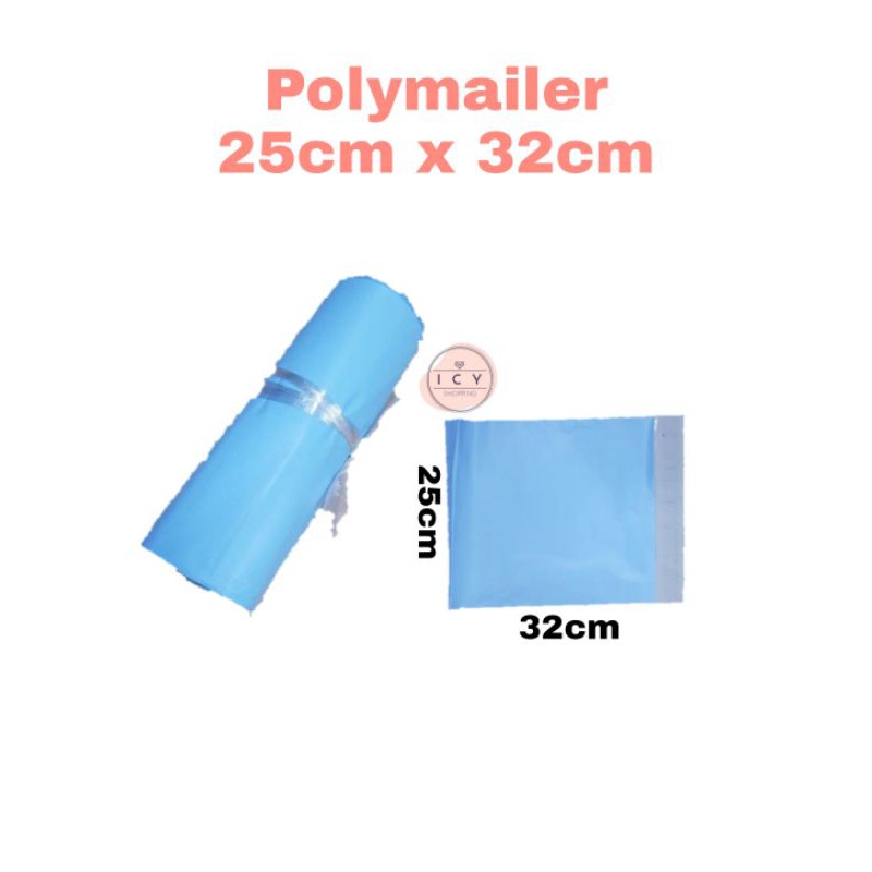 ❣️VENNE MAILER❣️(±100pcs) Polymailer 25 x 32 cm Biru Muda Kantong Amplop Plastik Online Shop packing