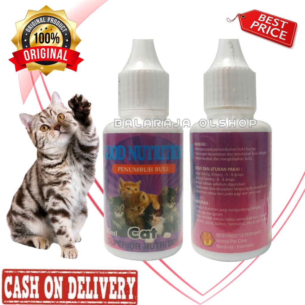 VITAMIN PENUMBUH BULU KUCING DEWASA DAN KITTEN GOOD NUTRITION 30ML