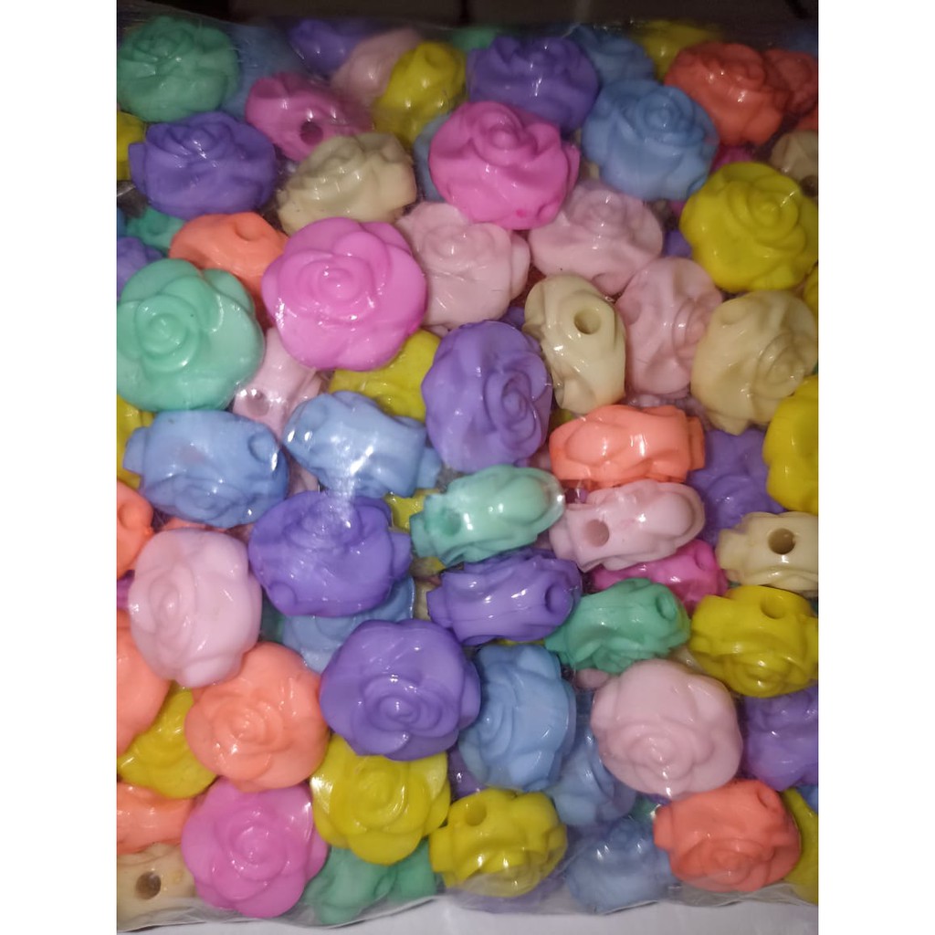 30 GRAM Resin Mawar Kecil | Manik Bunga Mawar | Mote Bunga