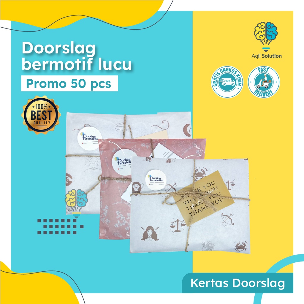 (Promo 50 pcs) wrapping Paper Motif/ Kertas Tisu/ Dorslag Motif by aqil solution