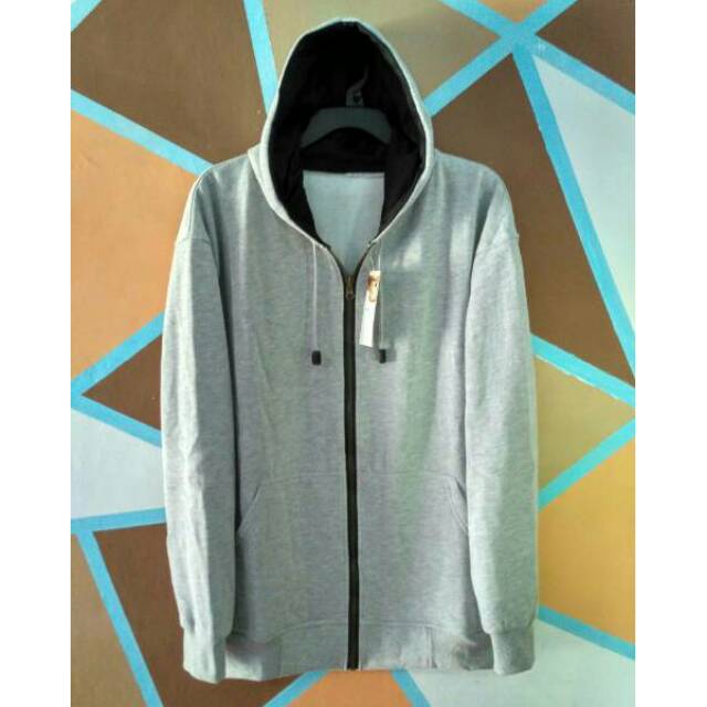 Jaket hoodie polos jumbo