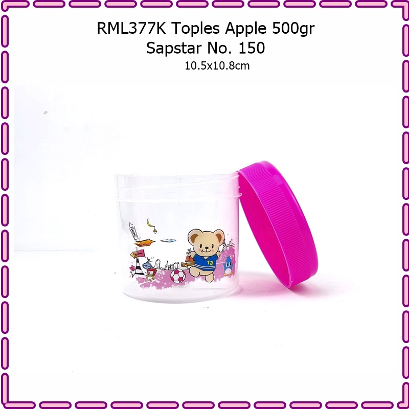 RML377K Toples Plastik Apple 500gr Sapstar No. 150